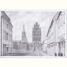 Bleistiftzeichnung vom Luisentor der Hansestadt Demmin