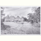 Bleistiftzeichnung vom Schloss Basedow