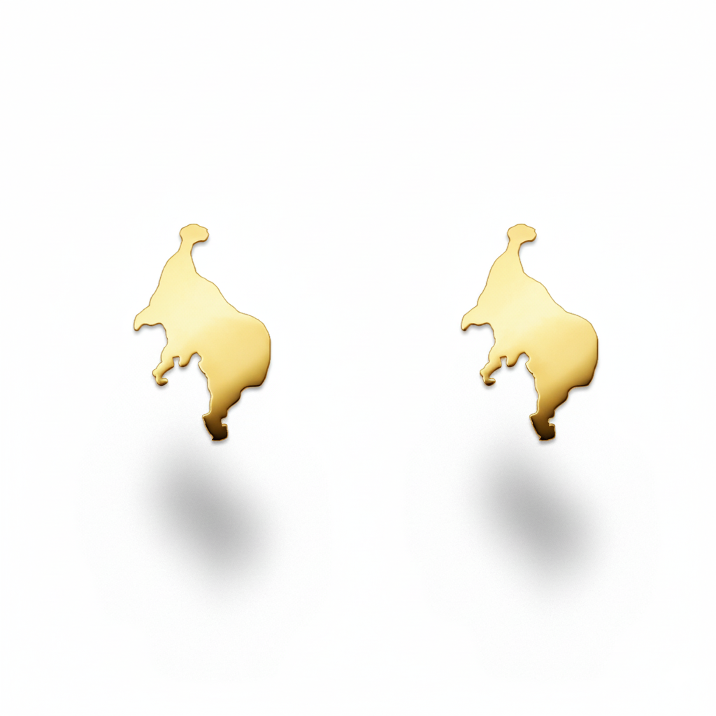 Ein Paar Müritz Ohrstecker gold